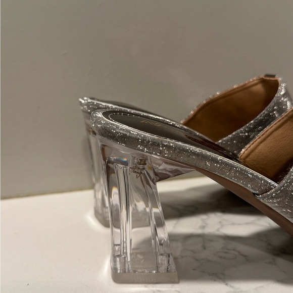 Silver Glitter Women's Heels - Picture 5 of 9